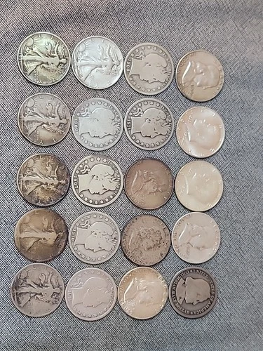 Terrific Mix Of Silver Half Dollar.  Full Roll Bulk Silver Half Dollar