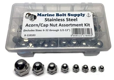 Stainless Steel Acorn/Cap Nut Assortment Kit - 8-110103