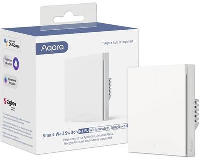 Aqara Smart Wall Switch H1 EU - Einzelschalter (Mit Neutralleiter) Smart Home-fä