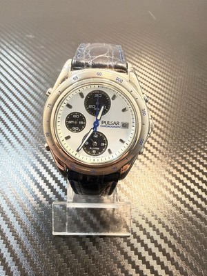 Pulsar Chronograph Alarm Y182-6470   Stainless Steel   Japan Movement