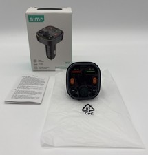 Bluetooth FM Transmitter Wireless Radio Adapter Car Aux W3 SIMR Black New