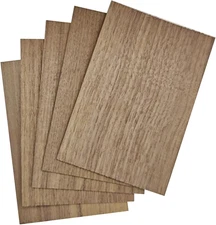 20 Pcs Walnut Wood Sheets,Unfinished Thin Lumber Solid Wood for Crafts Making &