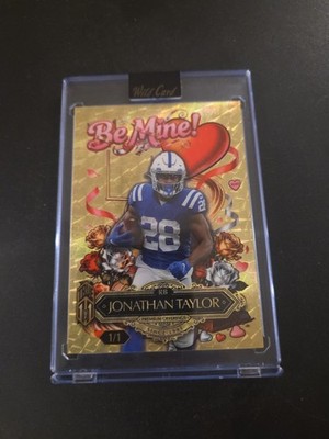 Jonathan Taylor 2026 Wild Card Sweet Premium Be Mine Gold Vinyl True 1/1 Colts