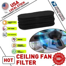 10 Pcs Ceiling Fan Filters for Blades Activated Coconut Shell Carbon Air Filter