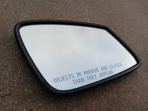 09-17 BMW 5 6 7 F01 F06 F10 OEM Right Passenger Side Mirror Wide Angle Glass Dim