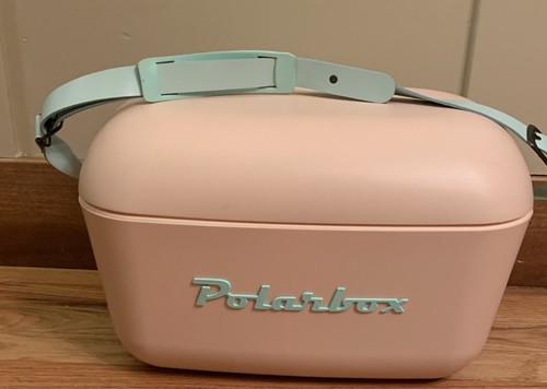 Polarbox Retro Cooler Nude Pop 13 Quart Cyan Leather Strap Style 4925