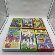 Lot of 6 THE WIGGLES VHS Tapes 2000-2003 with   ORIGINAL Wiggles Cast 
