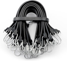XSTRAP STANDARD 20 Pack Correas de Lona de Goma Ajustables de 15", Cordones elásticos EPDM con