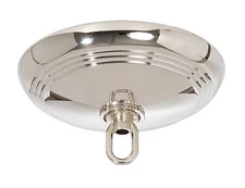 B&P Lamp Nickel Screw Collar Ribbed Canopy Kits