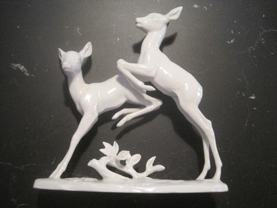 ROSENTHAL FIGUR - ART DECO - SPRINGENDE REHKITZE - HUGO MEISEL - 40/50er Jahre