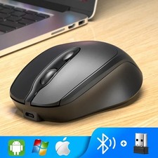 Wireless Mouse Rechargeable Optical Silent Mice USB For PC Laptop UK