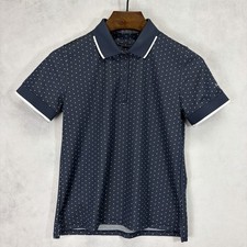 G Fore Shirt Womens Large Blue White Polka Dot Kapalua Golf Course Maui Hawaii