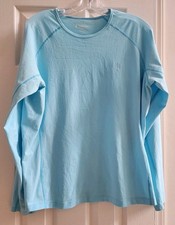 Coolibar Hightide Swim Shirt XL Long Sleeve Light Blue Top Stretch UPF 50