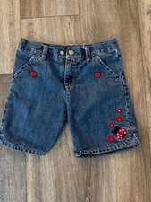 Denim Shorts Gymboree Size 7 With Lady Bugs