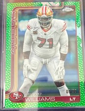 Trent Williams 2025 Topps Chrome Football Leather Green Refractor /99