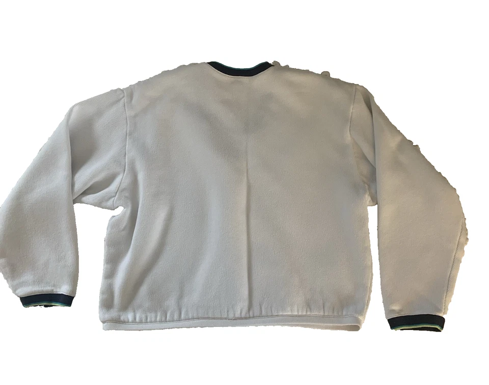 Sudadera Lily’s of Beverley Hills Corta Blanca Manga Larga De Colección Años 90 Hecha en EE. UU. Foto 4 de 4