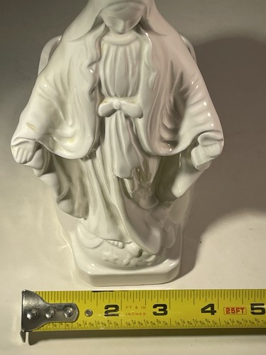VTG Relpo Japan Madonna Virgin Mary Porcelain Ceramic Planter Art Deco White 8" - Picture 18 of 23