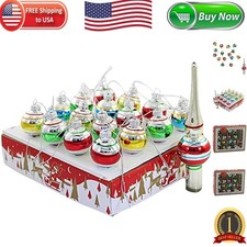 Elegant Kurt Adler Miniature Ornaments and Treetop Set - 16 Pieces Included