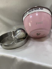 S'well Salad Bowl Kit Salad Bowl, Mini Canister, Removable Tray Pink
