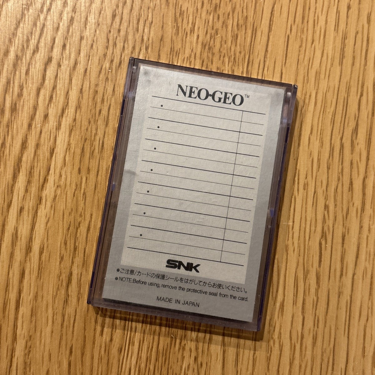 Carte Mémoire Officielle SNK NEO-IC8 Pour Neo Geo AES – Sauvegarde OK – Occasion