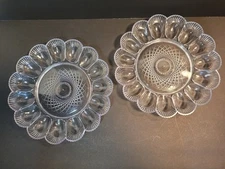 Deviled Egg Platter Serving Dishes Banquet Picnic Sturdy Plastic Pair Hold 16 ea