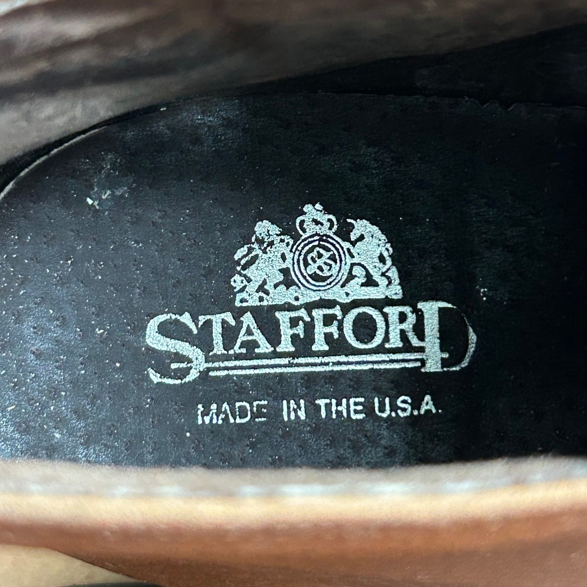 Stafford Mens Brown Pebble‎ Grain Leather Chukka Boots Made in USA 10 D 15241 Stafford Shoes for Men for sale | eBay main image 3