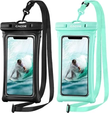 [Floatable] Floating Universal IPX8 Waterproof Phone Case 2 Pack-Up to 7.0",Adju