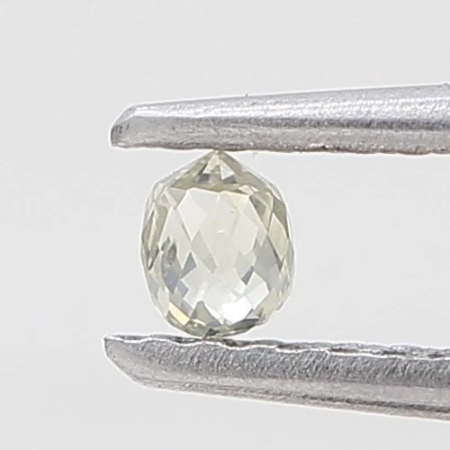 Green Color Briolette Shape 0.12 Ct 2.8mm Bead Cut Diamond Natural Loose Diamond - Image 2 of 4