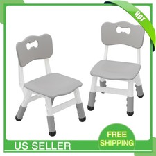 Set of 2 Adjustable Children's Chairs Kids Adjustable Height Chairs for Home