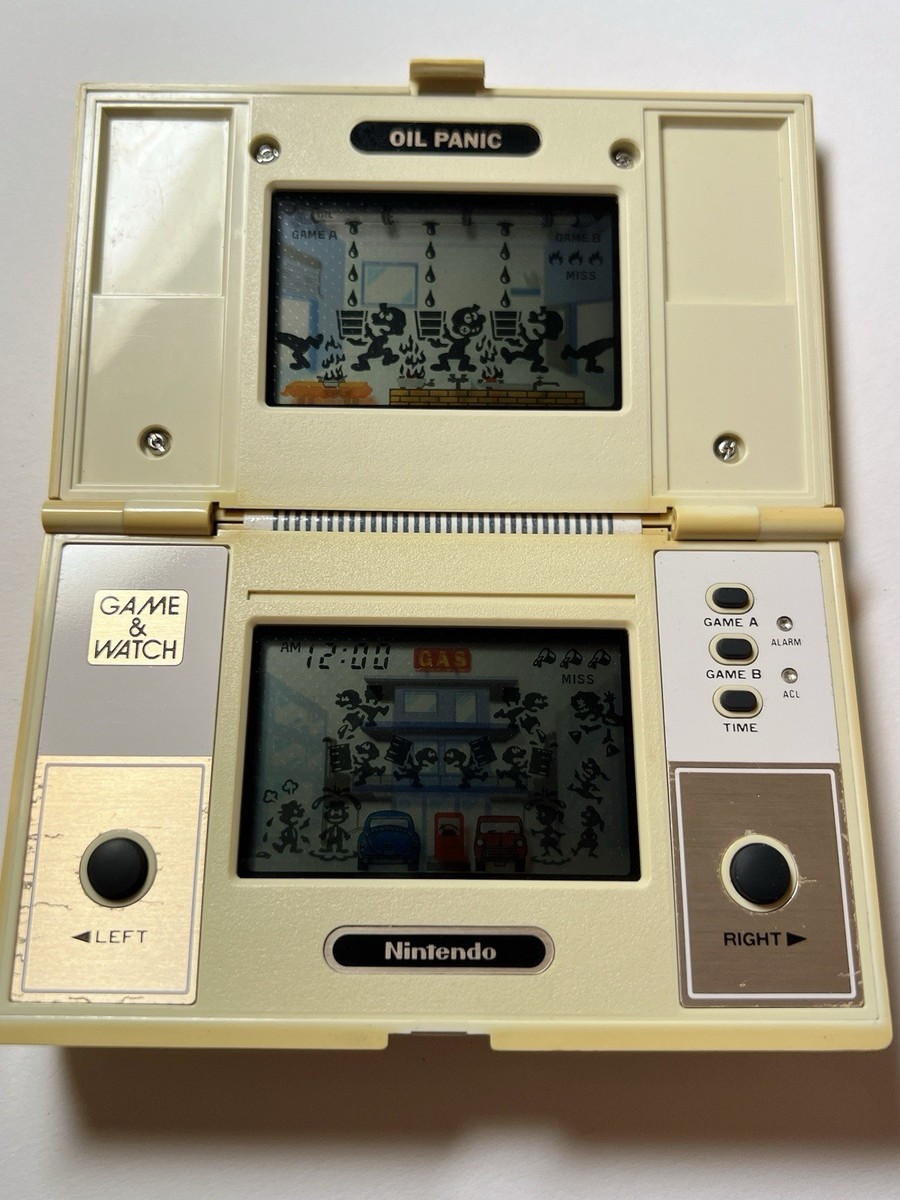 【レア】Nintendo OIL PANIC ゲーム&ウォッチ 電池付き NINTENDO GAME AND & WATCH Oil Panic Multi Screen 1982 Direct From