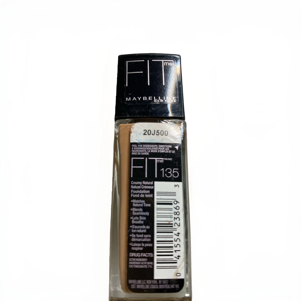 MAYBELLINE ~ Fit Me # 135 CREMOSO MAQUILLAJE BASE NATURAL ~ Leer Foto 2 de 2