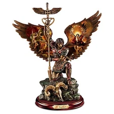 Bradford Exchange Raphael Archangels of Light Bronze Sculpture 10in Hand Painted