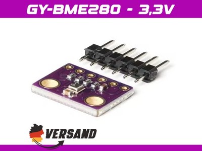 BME280 3,3V Sensor für Temperatur, Luftfeuchtigkeit & Luftdruck - I2C & SPI