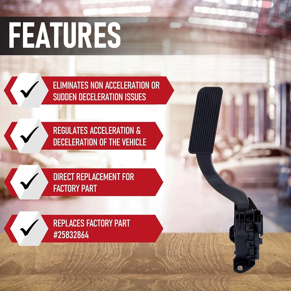 ПРИЛОЖЕНИЯ — датчик положения педали ускорения — совместим с Chevy, GMC, Cadillac - Изображение 2 из 4