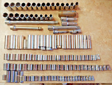 126 pcs Craftsman 1/4" 3/8" 1/2" Drive 6- 12-pt. Sae/mm Sockets & Extensions USA
