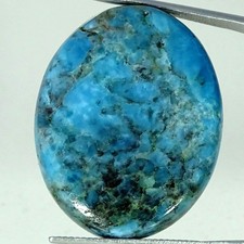 49.00Cts. 100 Natural Blue Apatite Oval Cabochon Gemstone 25X33X6MM