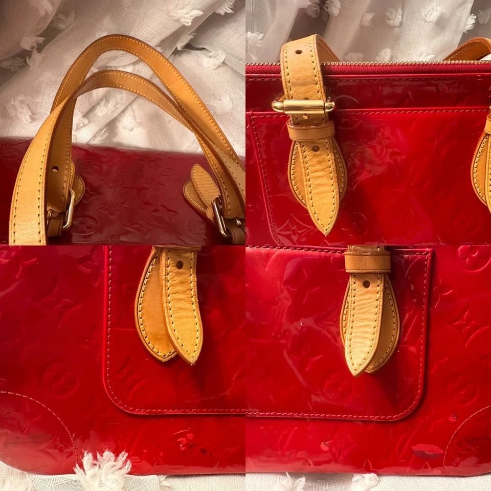 Bolsa de ombro Louis Vuitton monograma Vernis Rosewood Avenue em Pomme d’amour - Imagem 4 de 4