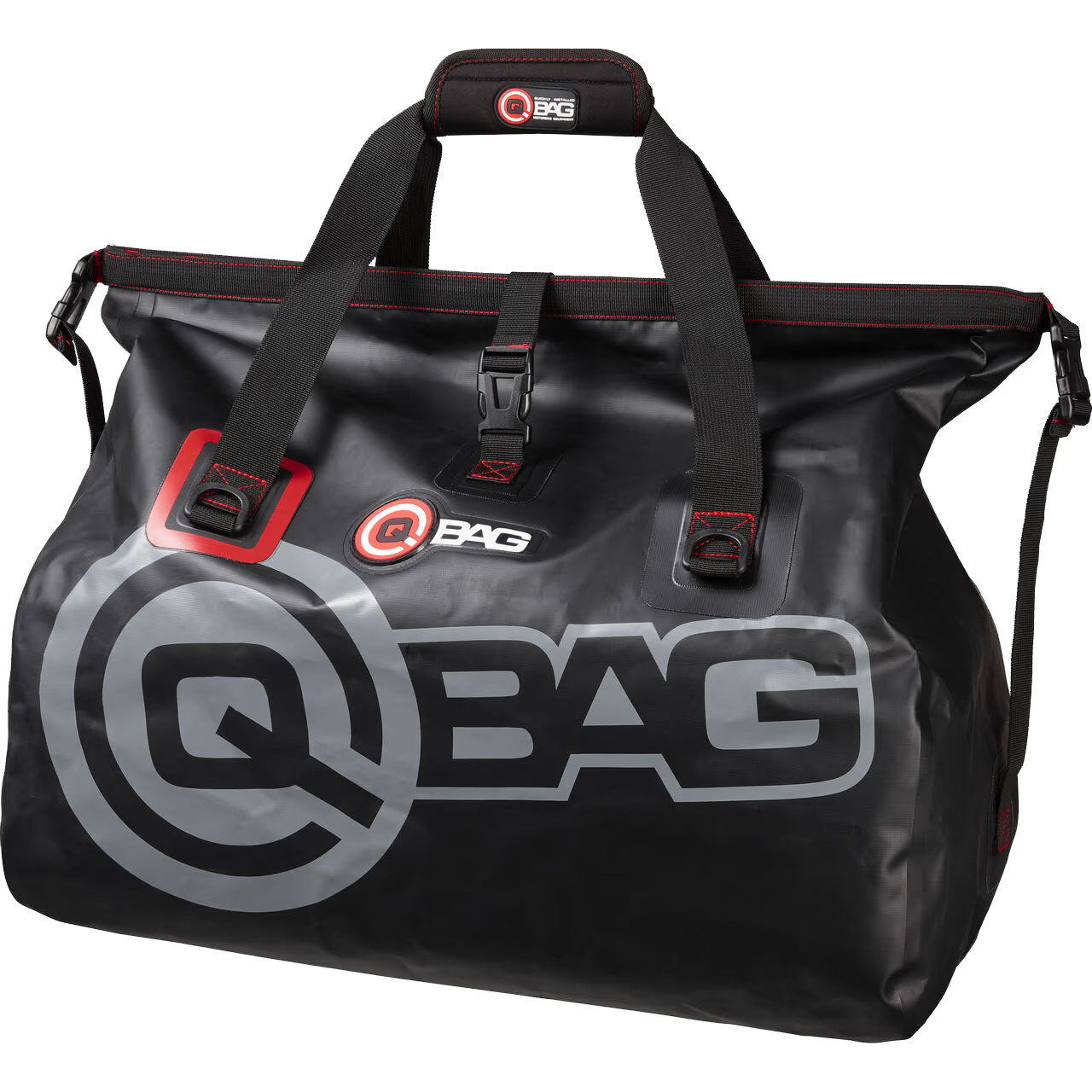 QBag Luggage Roll Duffel Motorcycle Motorbike Bag - Black / Grey