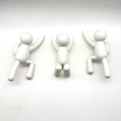 Umbra Buddy Wall Hooks Set 3 White Climbing Figure Hooks Alan Wisniewski Design