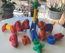 Vtg 1970  s TUPPERWARE TUPPERTOYS Zoo It Yourself Animals 26 Pieces