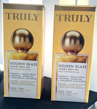 2X Truly Beauty Golden Glaze Luxury Body Oil 3.1 OZ EACH
