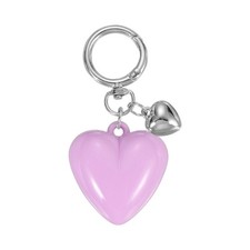 Resin Cute Heart Keychain for Women for Handbag, Purple