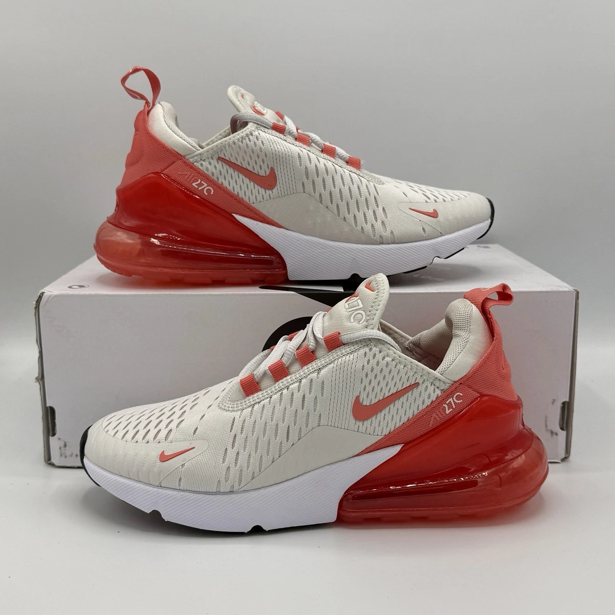 激レア ベビージョーダン3 ハイネケンエアフォースワンダンクAIRMAX Nike Air Max 270 Platinum Tint Magic Ember AH6789-017 Women's Size
