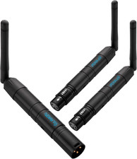 DMX512 Wireless Stage Lighting Control System, 2.4G1 Transmitter and 2 Receivers
