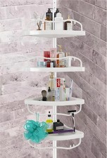 Shower Caddy Tension Pole with 4 ABS Baskets,Shower Storage Shelf with 56 to 125
