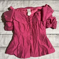 VTG Watters Watters dress top pink off the shoulder Sz 2