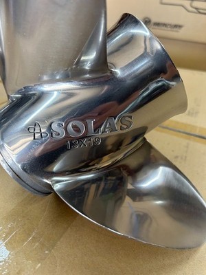 USED SOLAS STAINLESS 13X19P 3 BLADE PROP P#9431-130-19