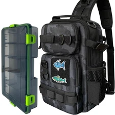 Fishing Backpack Tackle Storage Bag with Tackle Boxes DIY Logos Lightweight F...