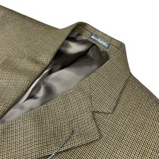 NEW Oscar De La Renta Men's Ultralux Silk Blend 3-Button Blazer Beige/Gray 44L