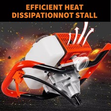 52CC Petrol Post Hole Borer Fence Earth Auger Digger + 3 Drill Bits + Extension